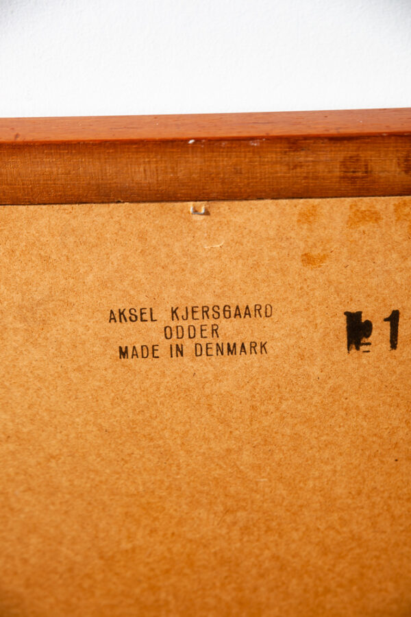 Mid Century Danish Modern Mirror Aksel Kjersgaard Wall Hanging Vanity Solid Teak Tall Denmark - Image 10