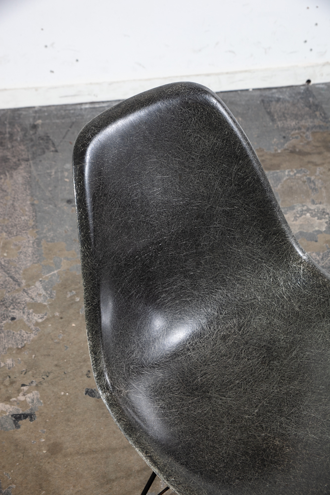 Mid Century Modern Side Chair Herman Miller Charles Eames Elephant Hide Grey DSR 2nd Gen Eiffel Shell - Image 5