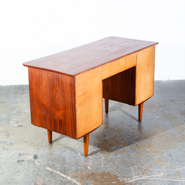 Mid Century Danish Modern Desk Teak Office Drawers Cabinet Locking Denmark Mcm Compact locking Drawers Cabinet - Image 4