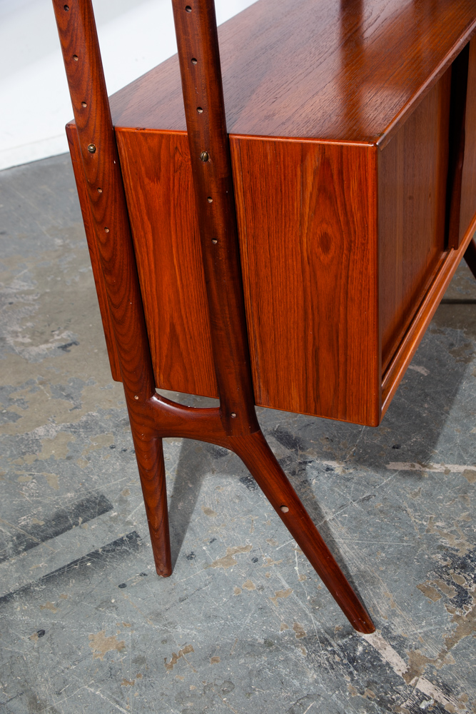 Mid Century Danish Modern Room Divider Wall Unit Teak Kurt Ostervig KP Mobler Modular Adjustable 2 Bay Cado Floating Freestanding - Image 8