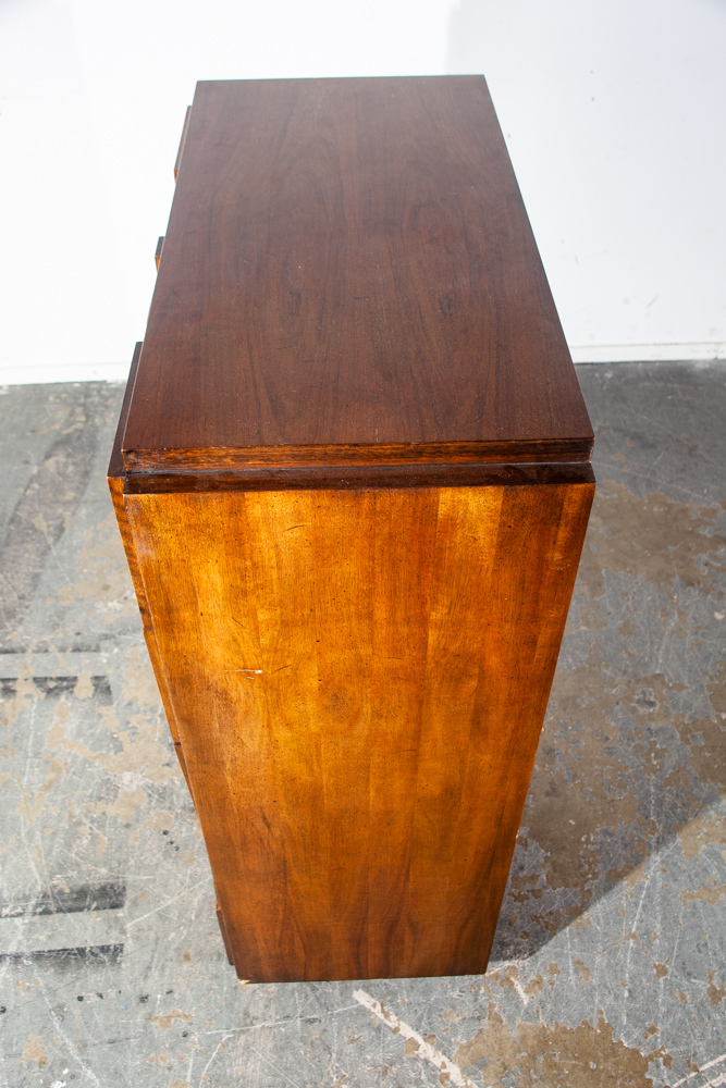 Mid Century Modern Dresser Highboy Lane Mosaic Pueblo Brutalist 5 Drawer Wood - Image 5