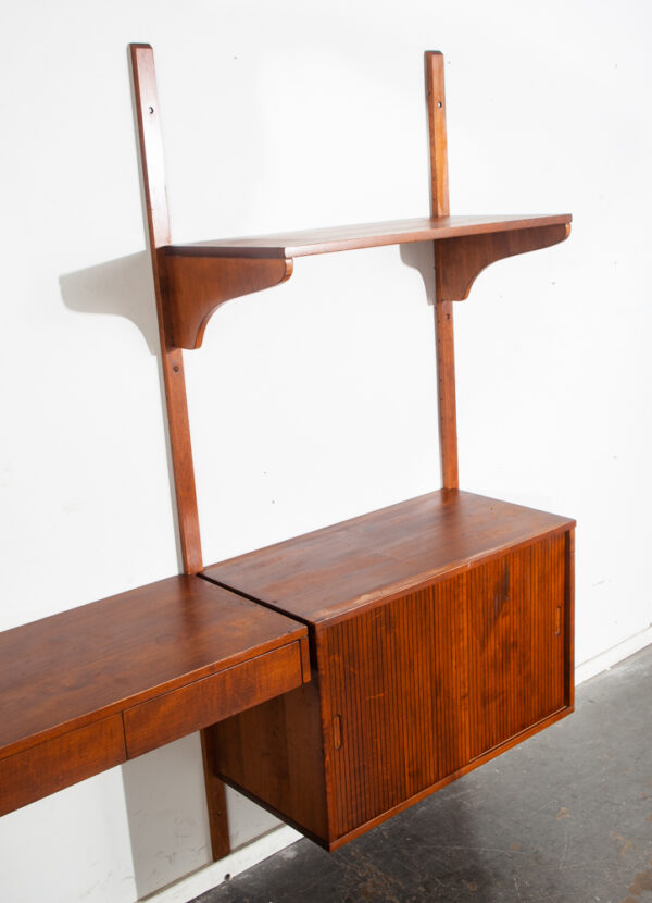 Mid Century Danish Modern Wall Unit Noral Olson Kopenhavn Modular Desk Shelving Cado Adjustable Denmark - Image 8