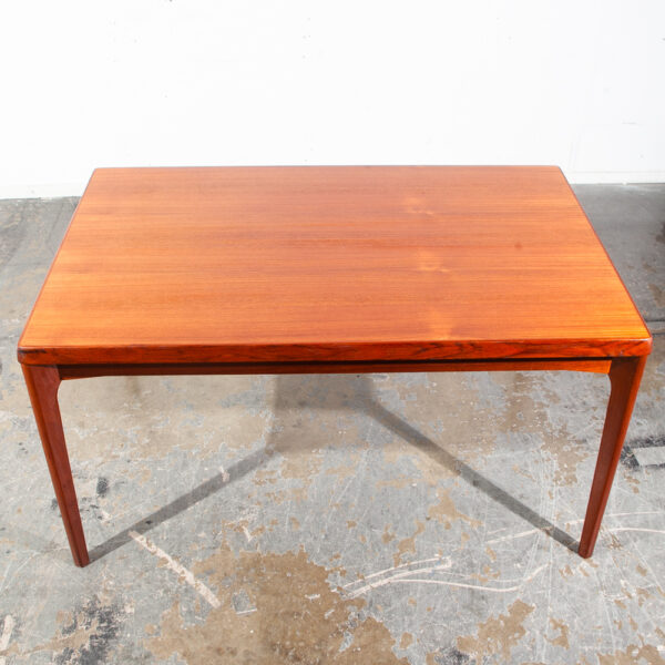 Mid Century Danish Modern Henning Kjaernulf Vejle Mobler Solid Teak Draw Leaf Extending Wood Denmark Vintage - Image 5