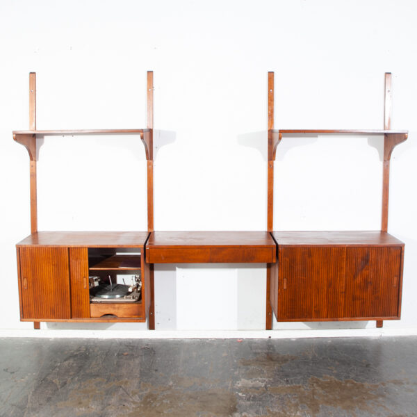 Mid Century Danish Modern Wall Unit Noral Olson Kopenhavn Modular Desk Shelving Cado Adjustable Denmark - Image 3