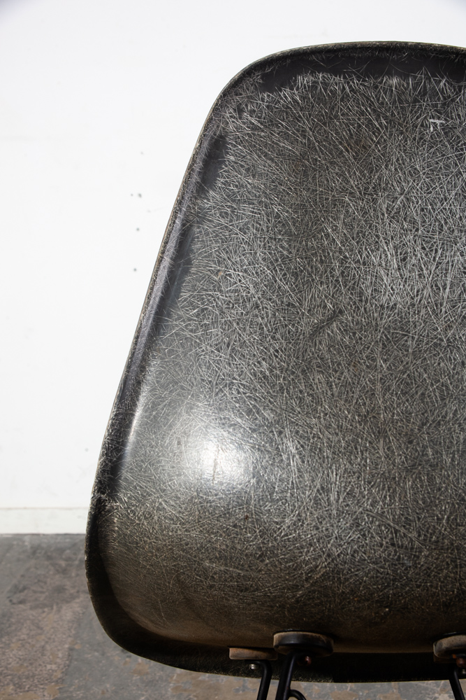 Mid Century Modern Side Chair Herman Miller Charles Eames Elephant Hide Grey DSR 2nd Gen Eiffel Shell - Image 10