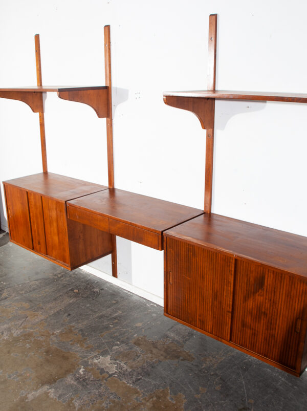 Mid Century Danish Modern Wall Unit Noral Olson Kopenhavn Modular Desk Shelving Cado Adjustable Denmark - Image 5