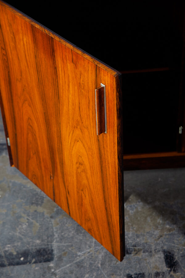 Mid Century Danish Modern Credenza Sideboard Brazilian Rosewood Axel Christiansen ACO Denmark Drawers Storage - Image 9