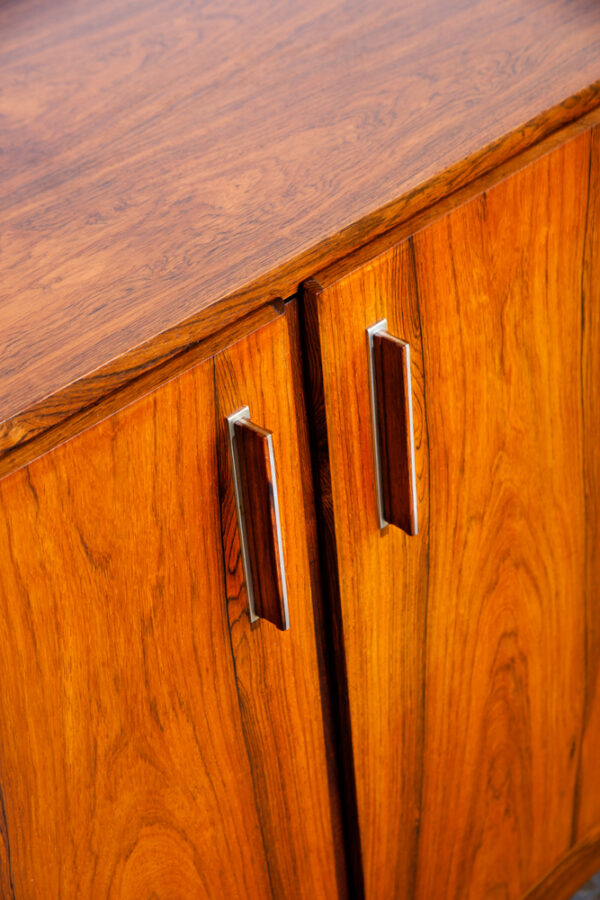 Mid Century Danish Modern Credenza Sideboard Brazilian Rosewood Axel Christiansen ACO Denmark Drawers Storage - Image 8