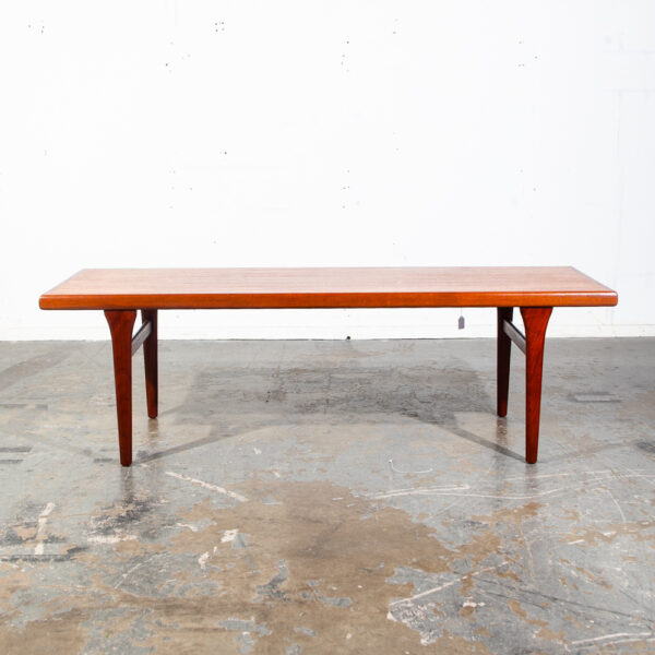 Mid Century Danish Modern Coffee Table Solid Teak Wood Surfboard Large Wide Denmark Grete Jalk - Image 4