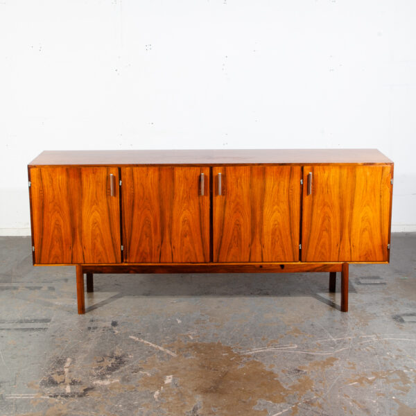 Mid Century Danish Modern Credenza Sideboard Brazilian Rosewood Axel Christiansen ACO Denmark Drawers Storage - Image 3