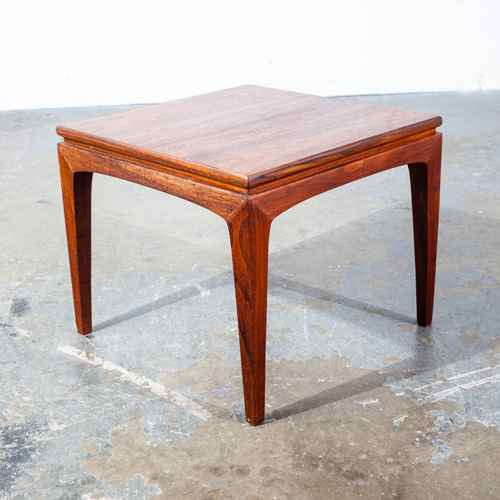 Mid Century Modern Side Table Set End Walnut Scandia Carlin Square Cube Vintage Cube - Image 3