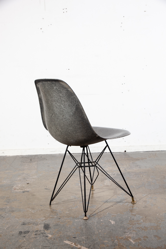 Mid Century Modern Side Chair Herman Miller Charles Eames Elephant Hide Grey DSR 2nd Gen Eiffel Shell - Image 3