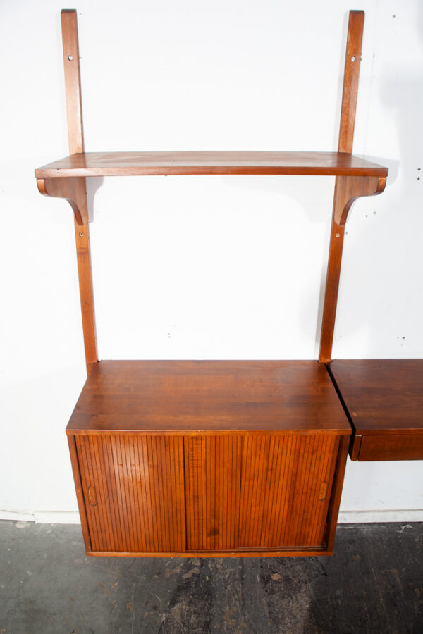 Mid Century Danish Modern Wall Unit Noral Olson Kopenhavn Modular Desk Shelving Cado Adjustable Denmark - Image 9