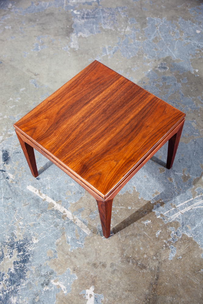 Mid Century Modern Side Table Set End Walnut Scandia Carlin Square Cube Vintage Cube - Image 4