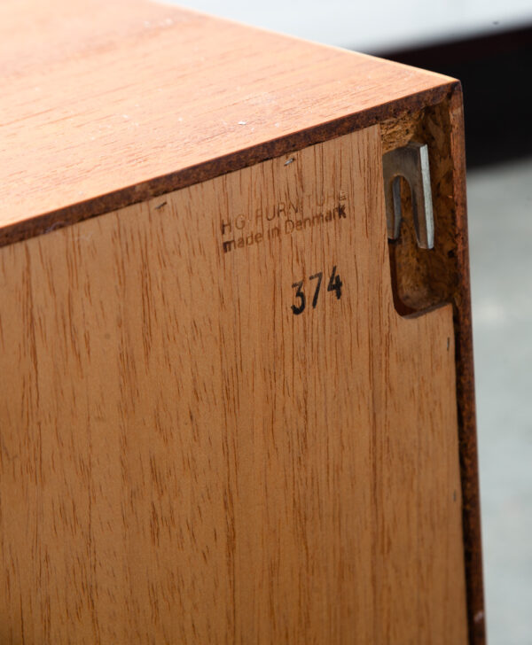 Mid Century Danish Modern Wall Unit 3 bay Teak Wood HG Hansen Guldborg Modular Cado Denmark Adjustable - Image 11