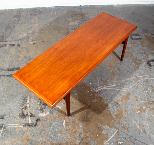 Mid Century Danish Modern Coffee Table Solid Teak Wood Surfboard Large Wide Denmark Grete Jalk - Image 2