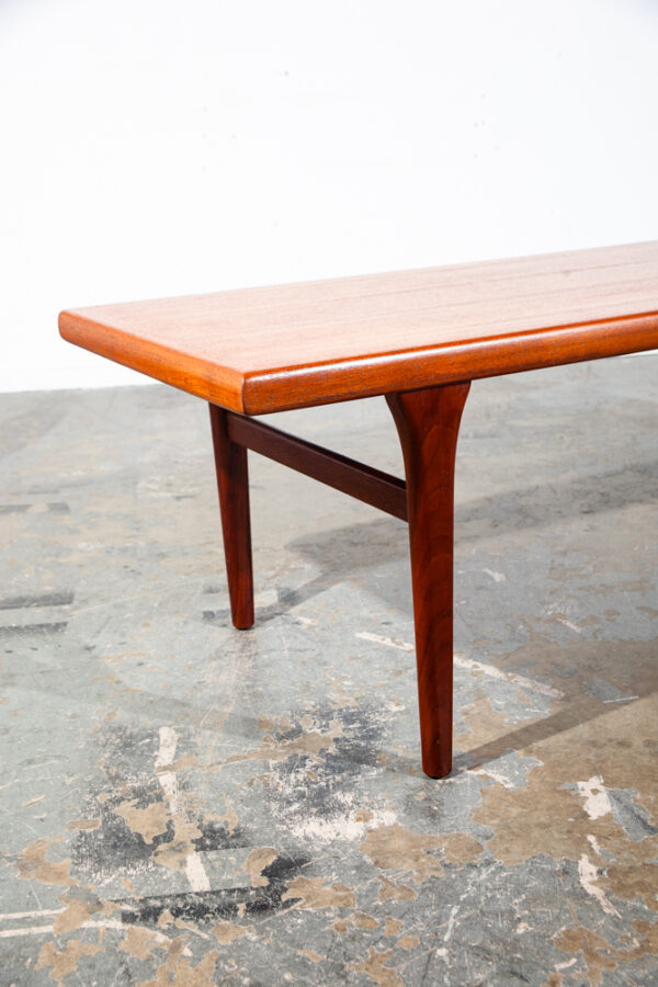 Mid Century Danish Modern Coffee Table Solid Teak Wood Surfboard Large Wide Denmark Grete Jalk - Image 7
