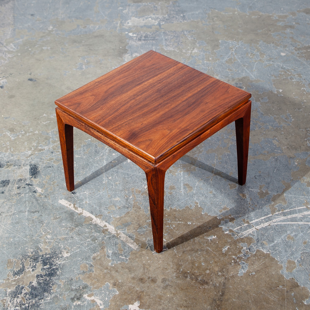 Mid Century Modern Side Table Set End Walnut Scandia Carlin Square Cube Vintage Cube