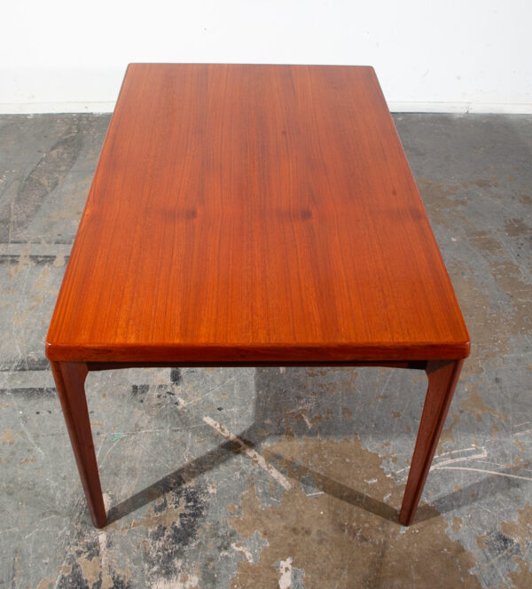 Mid Century Danish Modern Henning Kjaernulf Vejle Mobler Solid Teak Draw Leaf Extending Wood Denmark Vintage - Image 4