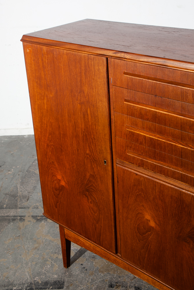Mid Century Danish Modern Credenza Sideboard Teak Cabinet Denmark BS Mobler Mcm High Large - Image 10