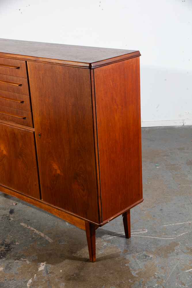 Mid Century Danish Modern Credenza Sideboard Teak Cabinet Denmark BS Mobler Mcm High Large - Image 5