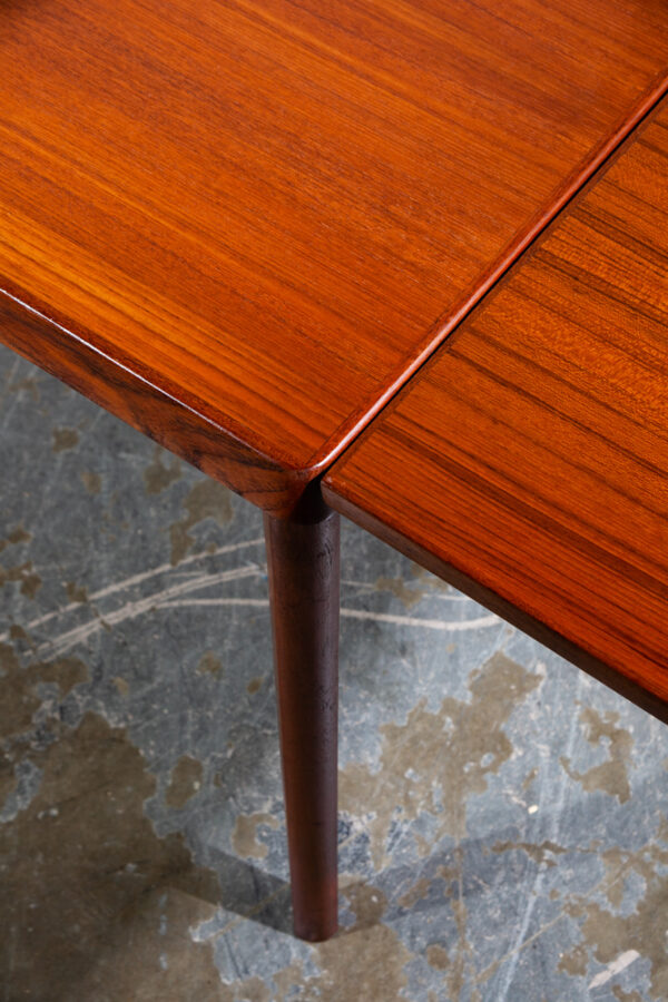 Mid Century Danish Modern Henning Kjaernulf Vejle Mobler Solid Teak Draw Leaf Extending Wood Denmark Vintage - Image 10