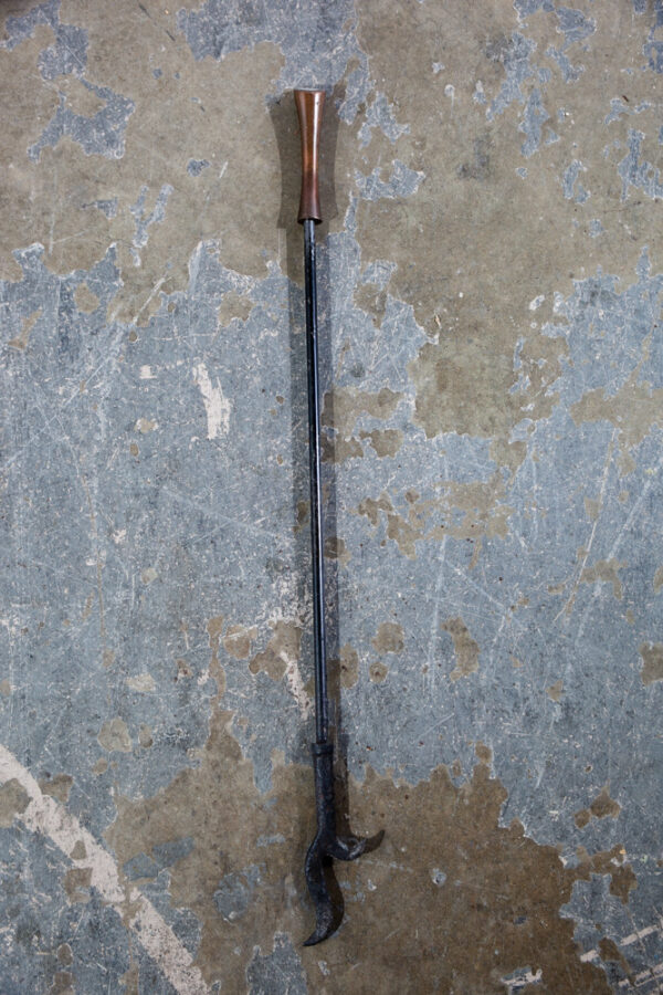 Mid Century Modern Fireplace Tools Wall Mounted Seymour Metal Brass Vintage VG Hanging - Image 9