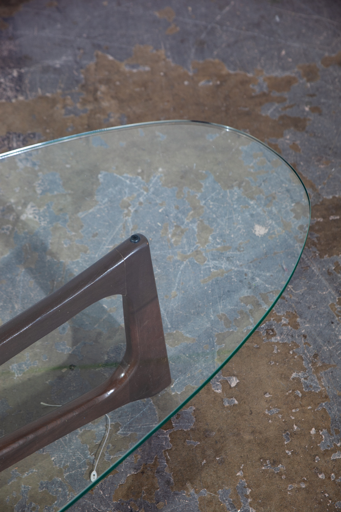 Mid Century Modern Coffee Table Oval Glass Kroehler Adrian Pearsall Craft Associates Vintage Sculptural Danish - Image 10