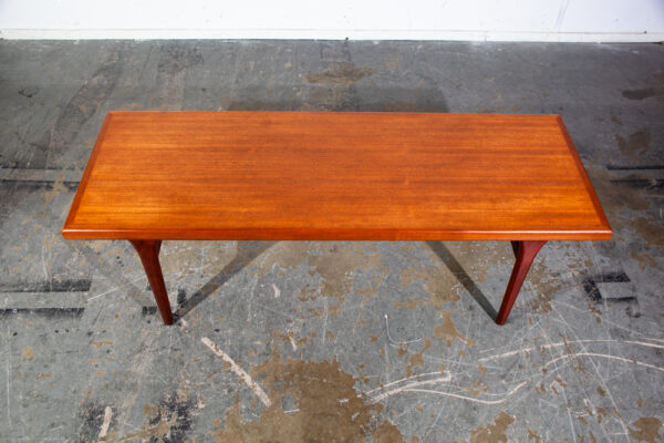 Mid Century Danish Modern Coffee Table Solid Teak Wood Surfboard Large Wide Denmark Grete Jalk - Image 5