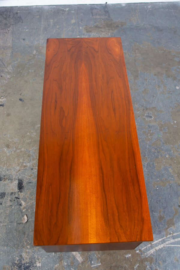 Mid Century Modern Cedar Chest Lane Lock Removed Walnut Vintage Blanket Storage Wood Locking  Bench - Image 3