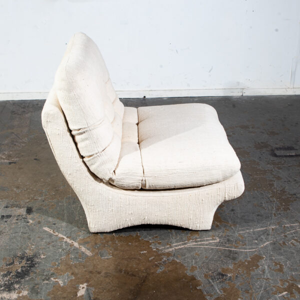Mid Century Danish Modern Sectional Sofa Couch Weiman Preview Vladimir Kagan Wool White M Large 5 sections - Image 7