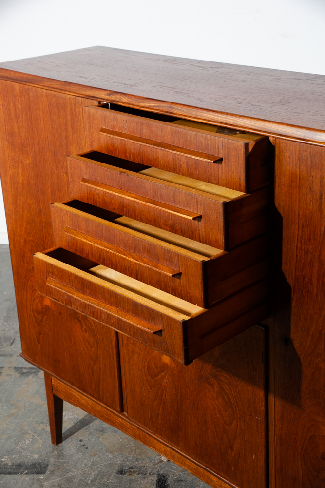 Mid Century Danish Modern Credenza Sideboard Teak Cabinet Denmark BS Mobler Mcm High Large - Image 7