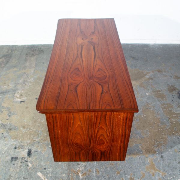 Mid Century Danish Modern Desk Teak Office Drawers Cabinet Locking Denmark Mcm Compact locking Drawers Cabinet - Image 3