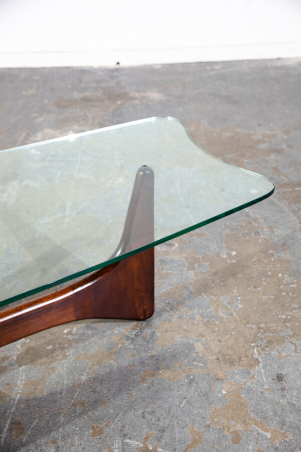 Mid Century Modern Coffee Table Surfboard Glass Kroehler Adrian Pearsall Sculptural Mcm  Floating Stingray Vintage - Image 9