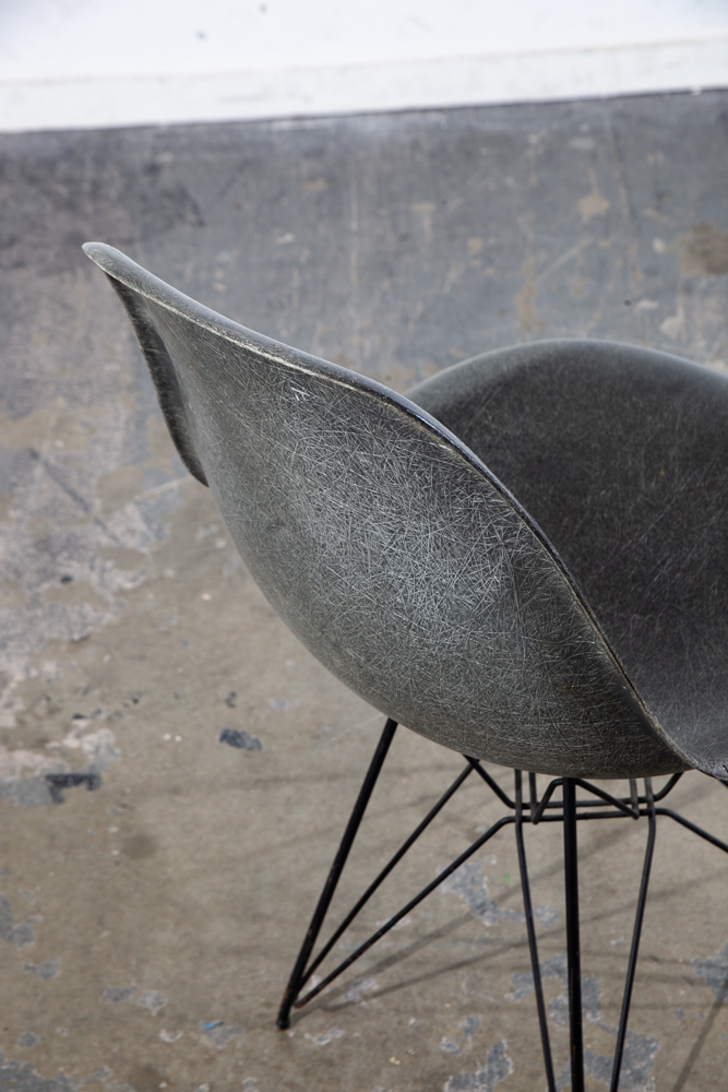 Mid Century Modern Side Chair Herman Miller Charles Eames Elephant Hide Grey DSR 2nd Gen Eiffel Shell - Image 8