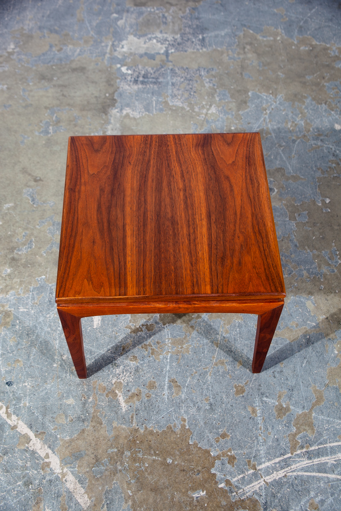 Mid Century Modern Side Table Set End Walnut Scandia Carlin Square Cube Vintage Cube - Image 8