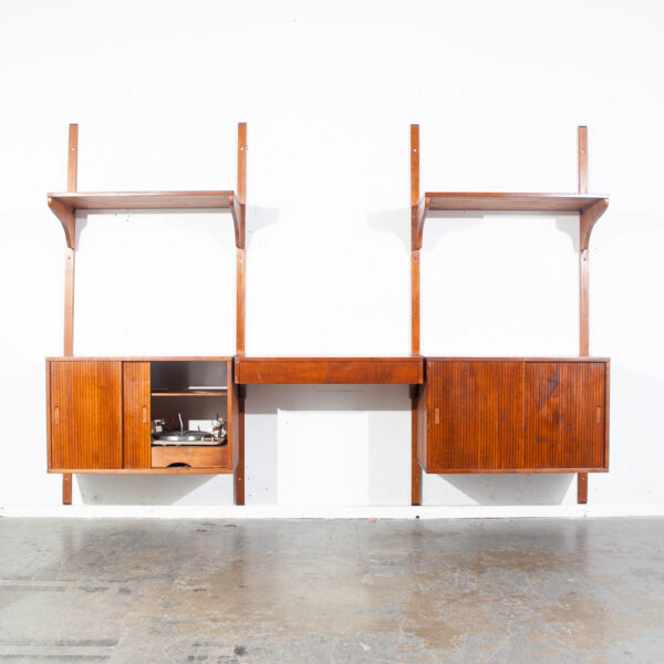 Mid Century Danish Modern Wall Unit Noral Olson Kopenhavn Modular Desk Shelving Cado Adjustable Denmark - Image 2