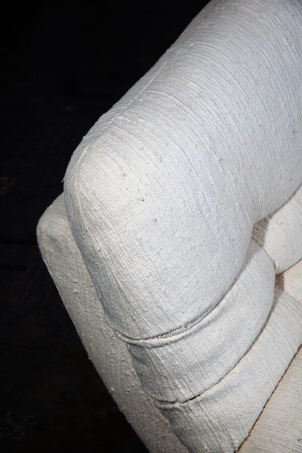 Mid Century Danish Modern Sectional Sofa Couch Weiman Preview Vladimir Kagan Wool White M Large 5 sections - Image 8