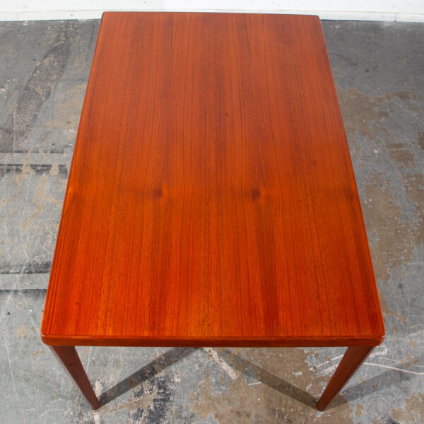 Mid Century Danish Modern Henning Kjaernulf Vejle Mobler Solid Teak Draw Leaf Extending Wood Denmark Vintage - Image 11