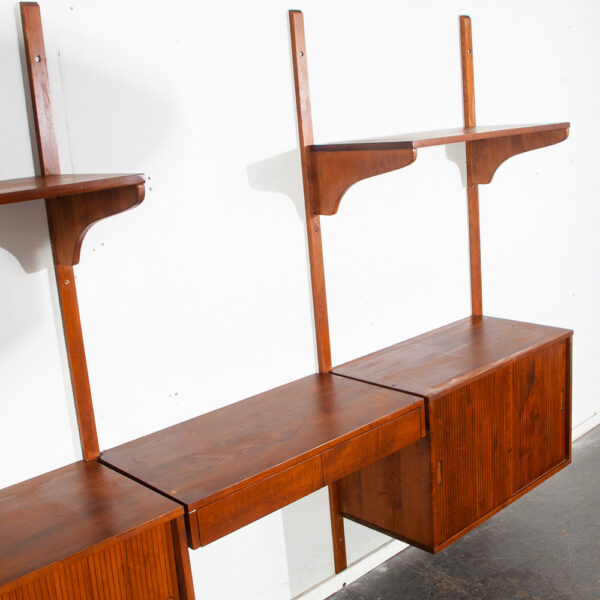 Mid Century Danish Modern Wall Unit Noral Olson Kopenhavn Modular Desk Shelving Cado Adjustable Denmark - Image 7