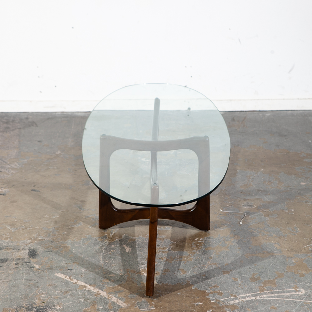 Mid Century Modern Coffee Table Oval Glass Kroehler Adrian Pearsall Craft Associates Vintage Sculptural Danish - Image 12