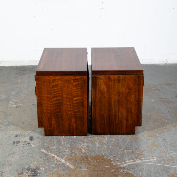 Mid Century Modern Nigtstands End Side Tables Lane Mosaic Pueblo Brutalist Pair Set Paul Evans Vintage Drawer Abstract Art - Image 4