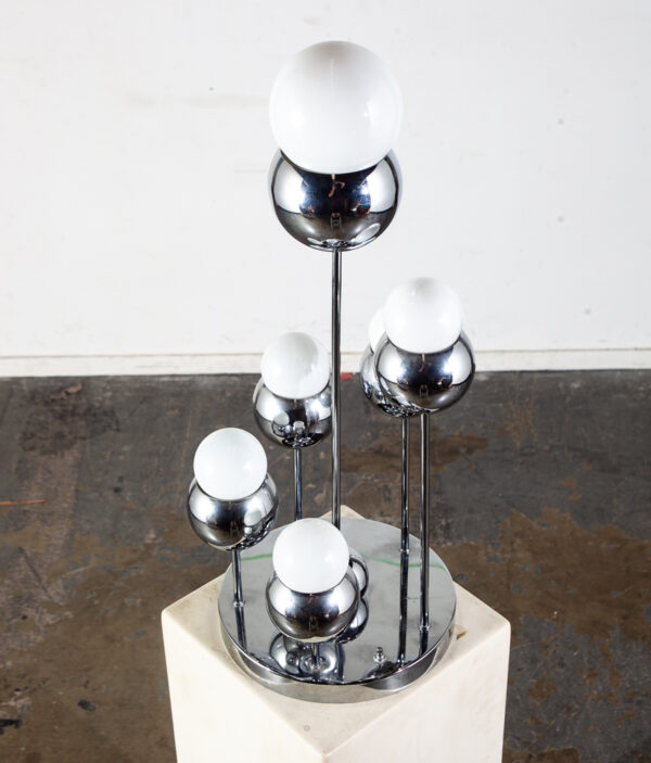 Mid Century Modern Table Lamp Light Lighting Waterfall Atomic Robert Sonneman NM Vintage Space Age Five Light  Chrome Mcm - Image 3