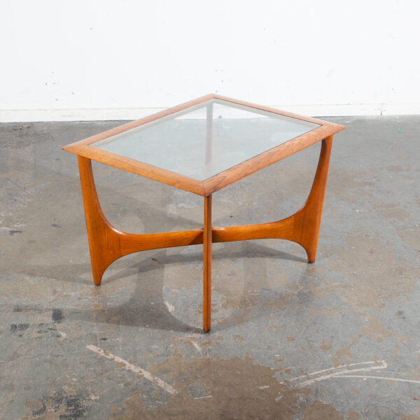 Mid Century Modern Side Table End Rectangular Lane Glass Walnut Adrian Pearsall Danish Denmark - Image 2