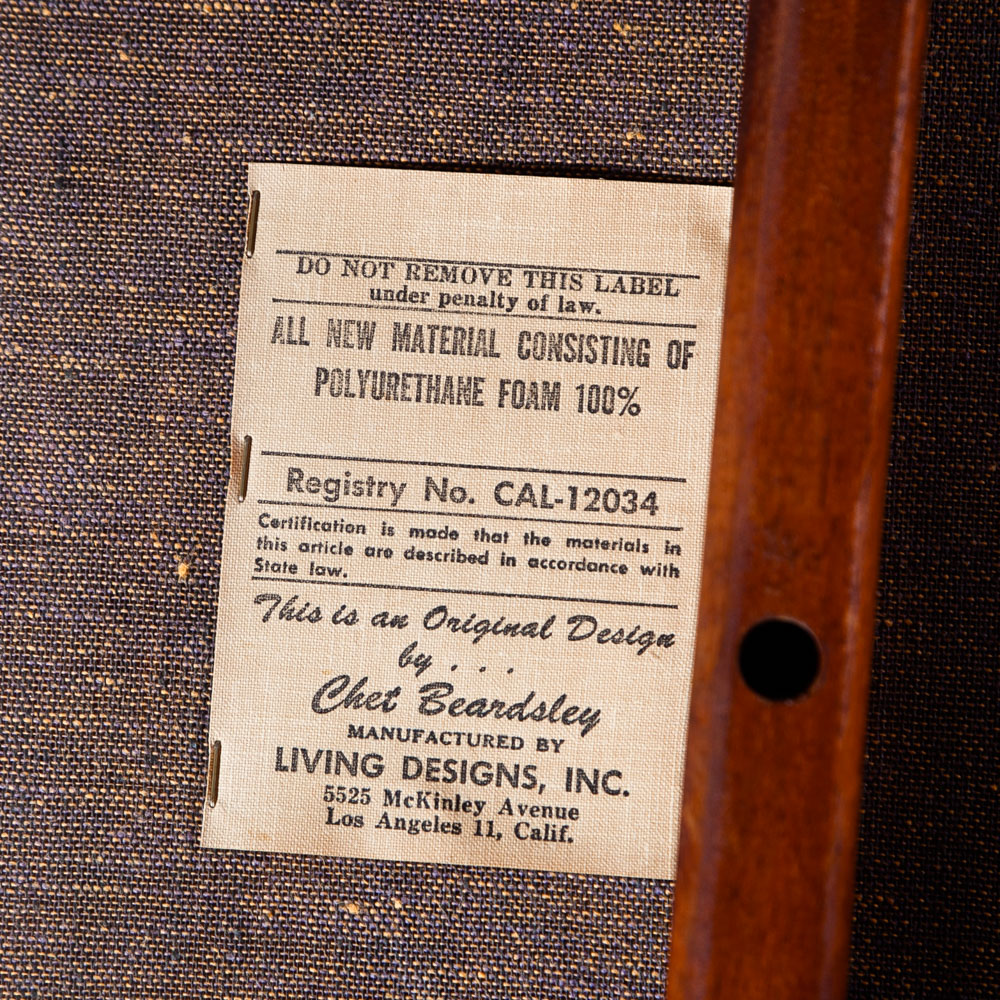 Mid Century Modern Dining Chairs Set 6 Chet Beardsley Walnut Orange Cal Vintage Design Mcm - Image 11