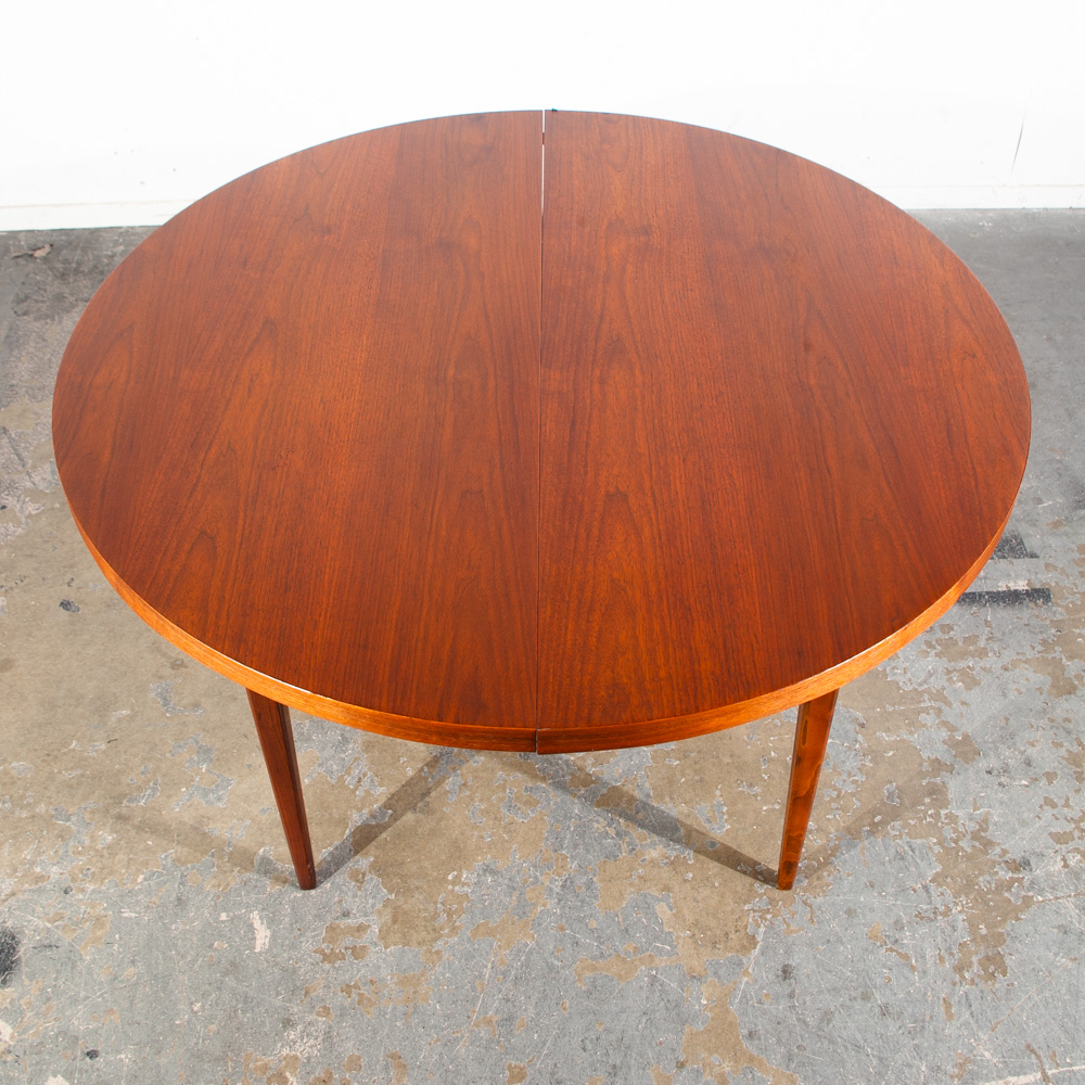 Mid Century Modern Dining Table Chet Beardsley Walnut Wood Round