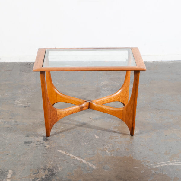Mid Century Modern Side Table End Rectangular Lane Glass Walnut Adrian Pearsall Danish Denmark - Image 5