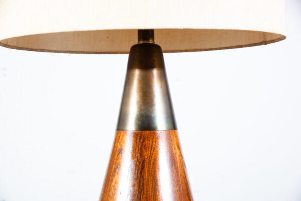 Mid Century Modern Vintage Table lamp Wood Brass Modeline Working Light Lighting Danish Mcm - Image 7
