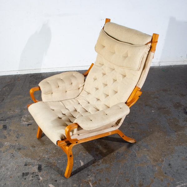 Mid Century Danish Modern Lounge Chair Armchair Cream Finn Ostergaard Denmark - Image 7