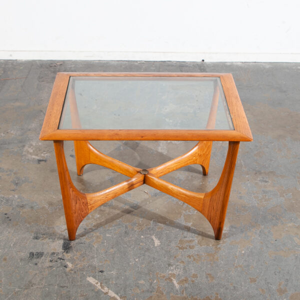 Mid Century Modern Side Table End Rectangular Lane Glass Walnut Adrian Pearsall Danish Denmark - Image 3